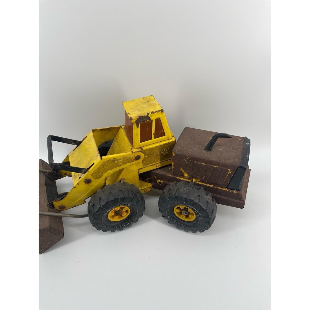 1967 Vintage Tonka 20" Front End Loader Tractor USA Works Great Rust Patina Wear - Picture 2 of 14